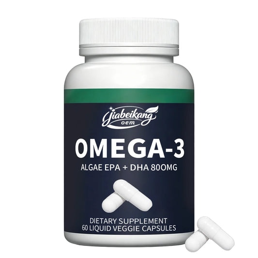 Private Label Vegan Algae Omega 3 Softgels Plant Based DHA EPA Liquid Capsules Fish Free Non GMO Dietary Supplement Manufacturer