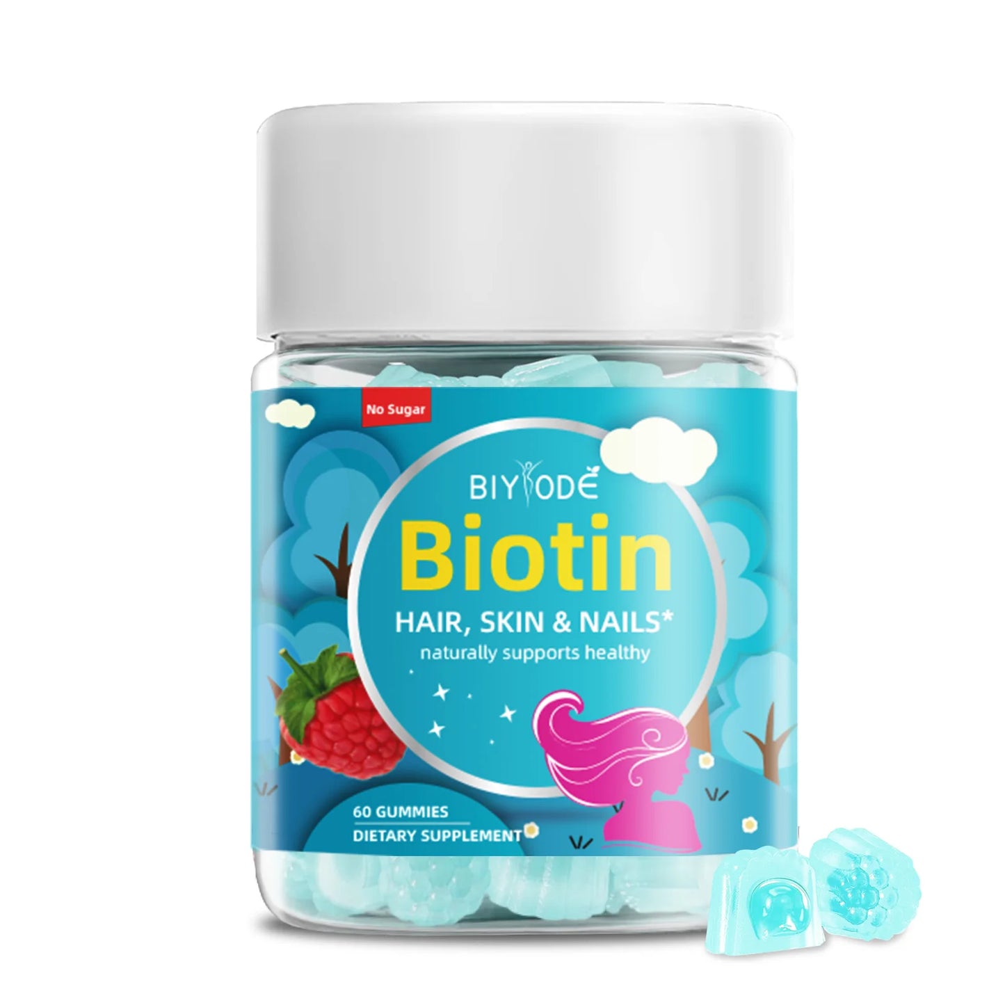 Ready Stock Fast Shipping Biotin Gummies Boost Immunity Power Skin Hair & Nail Health multi vitamin Supplement