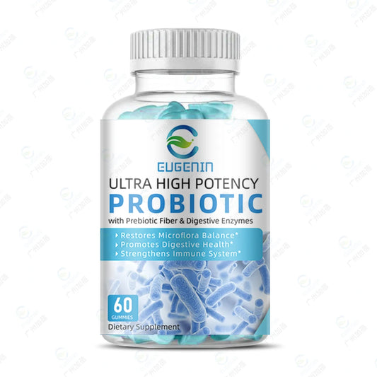 OEM ODM custom private label ultra high potency with prebiotic fiber digestive enzymes wholesale vitamin probiotic gummies