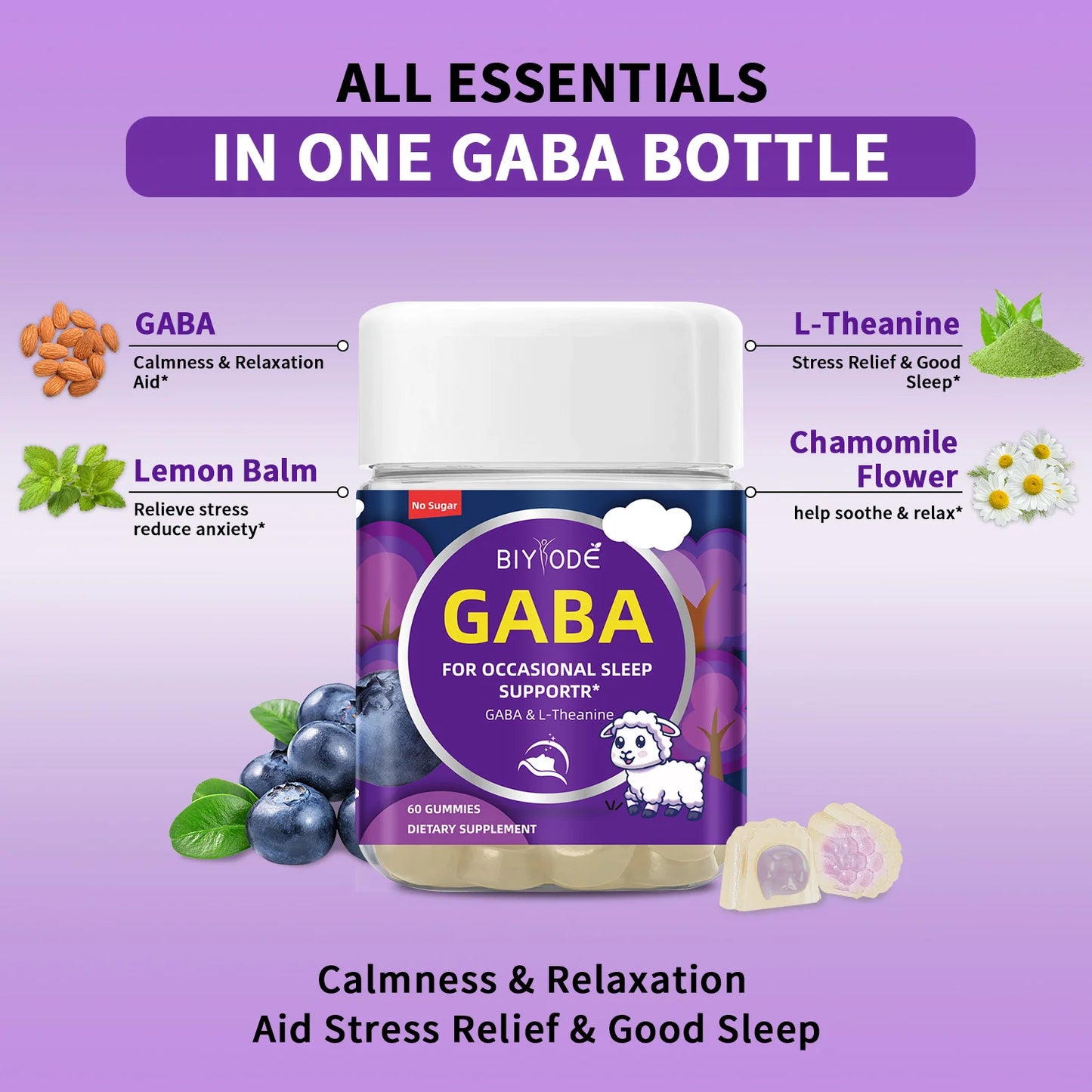 biyode effective formula sleep better supplement ready stock fast shipping wholesale gaba sleep gummies melatonin