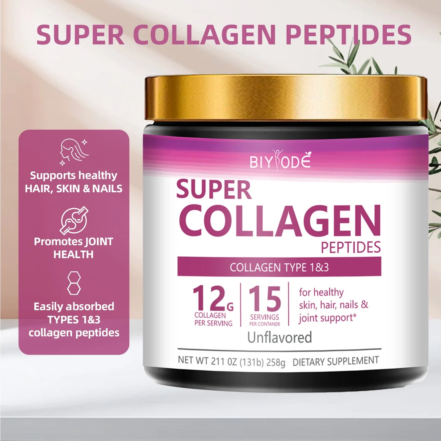 OEM ODM Private Label Super Collagen Peptides Herbal Supplement Collagen Protein Powder Manufacturer Factory Direct Supply OEM ODM Fast Delivery With COA HALAL GMP