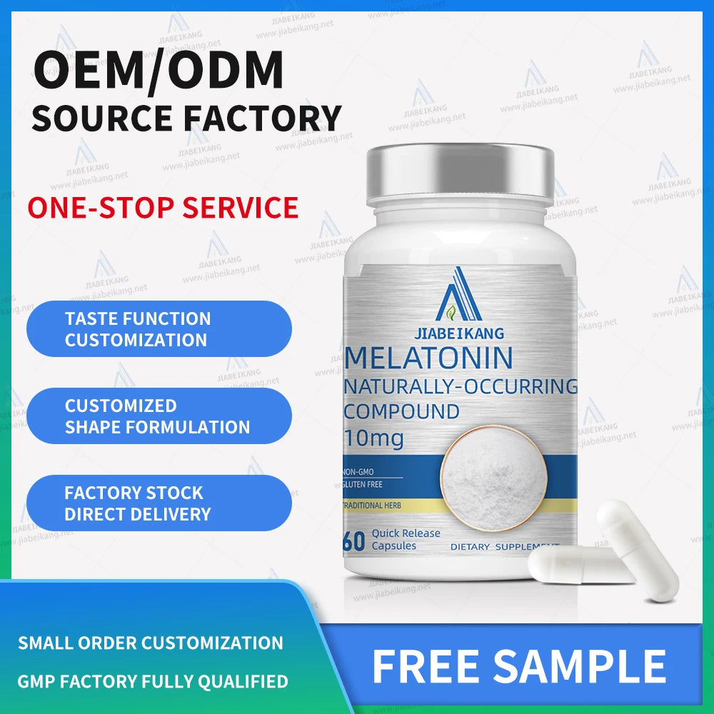 OEM custom vitamins and supplements sleep health products pure melatonin pills capsules