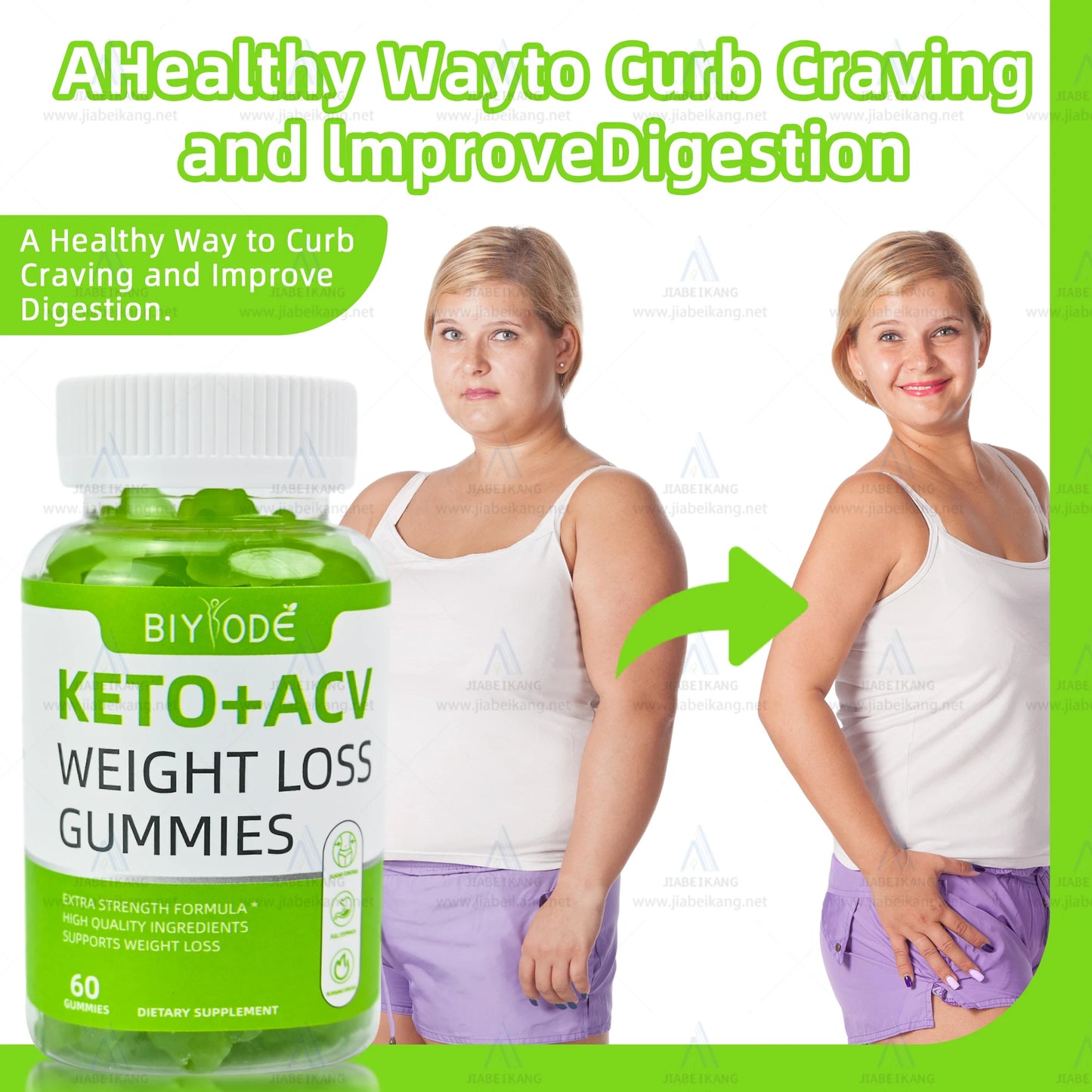 China supplier Healthcare factory Vegan Food Supplement Keto Apple Cider Vinegar Gummies