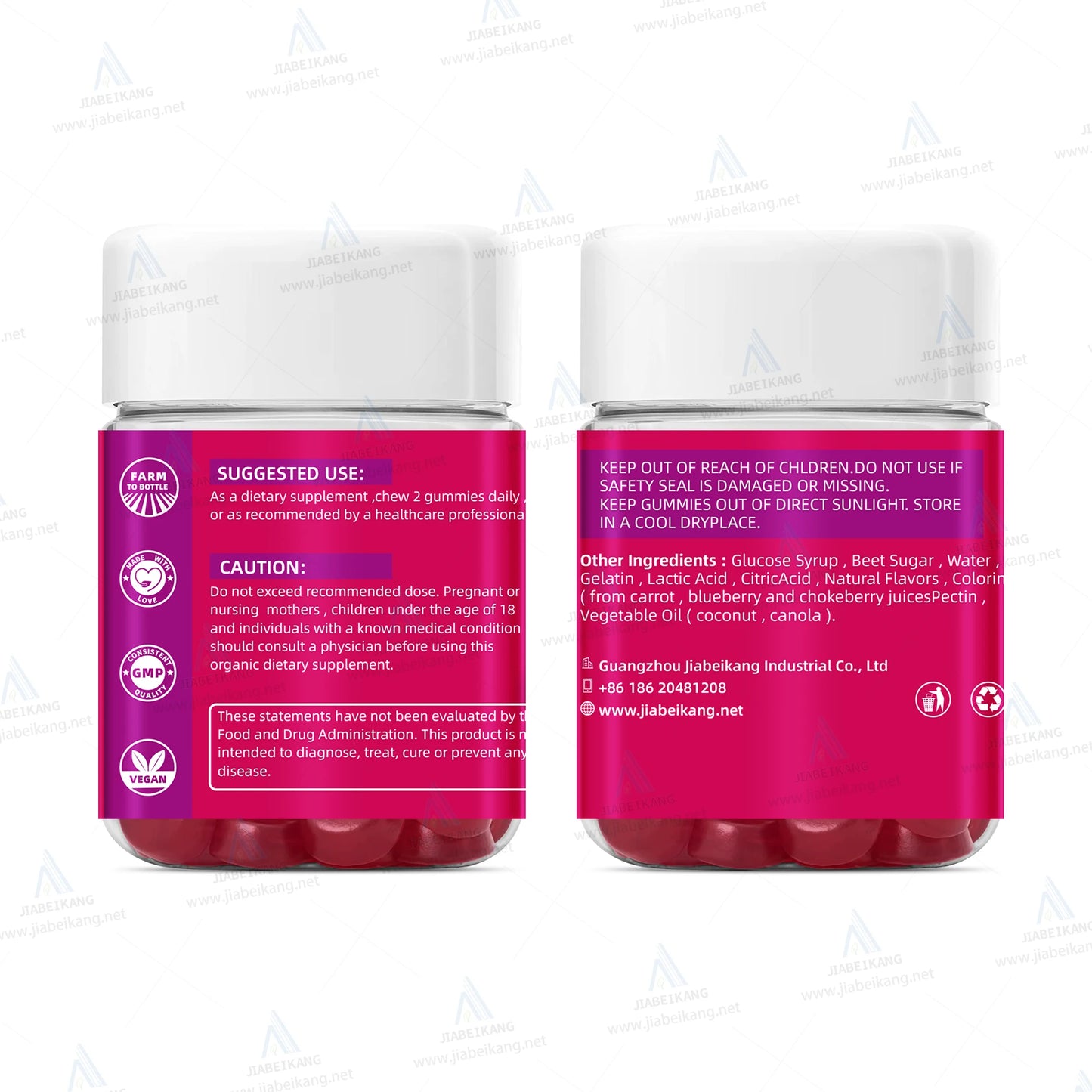 OEM ODM Private Label Multi Vitamin Biotin Gummies Factory Supply Vegan Dietary Supplement for Women’s Daily Nutrition Support GMP Certified Wholesale Gummies