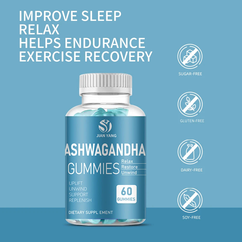 OEM Calming gummies Anti Stress Relief Flavor Antioxidant supplement Well Sleep Ashwagandha Gummies