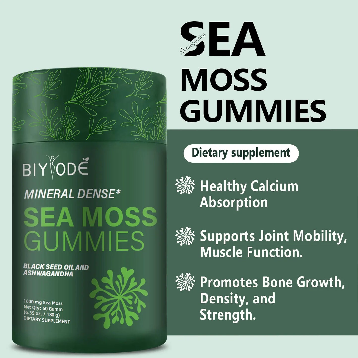 Certificate Manufacturer NSF HALAL COA GMP Wholesale Sea-moss Gummy Health Care Supplements Sea Moss Gummies