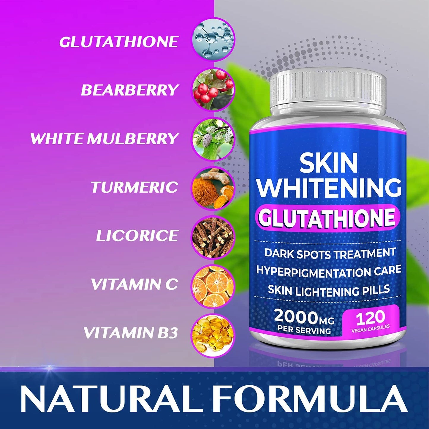 Effective Healthy Beauty Supplement glutathione skin whitening capsules