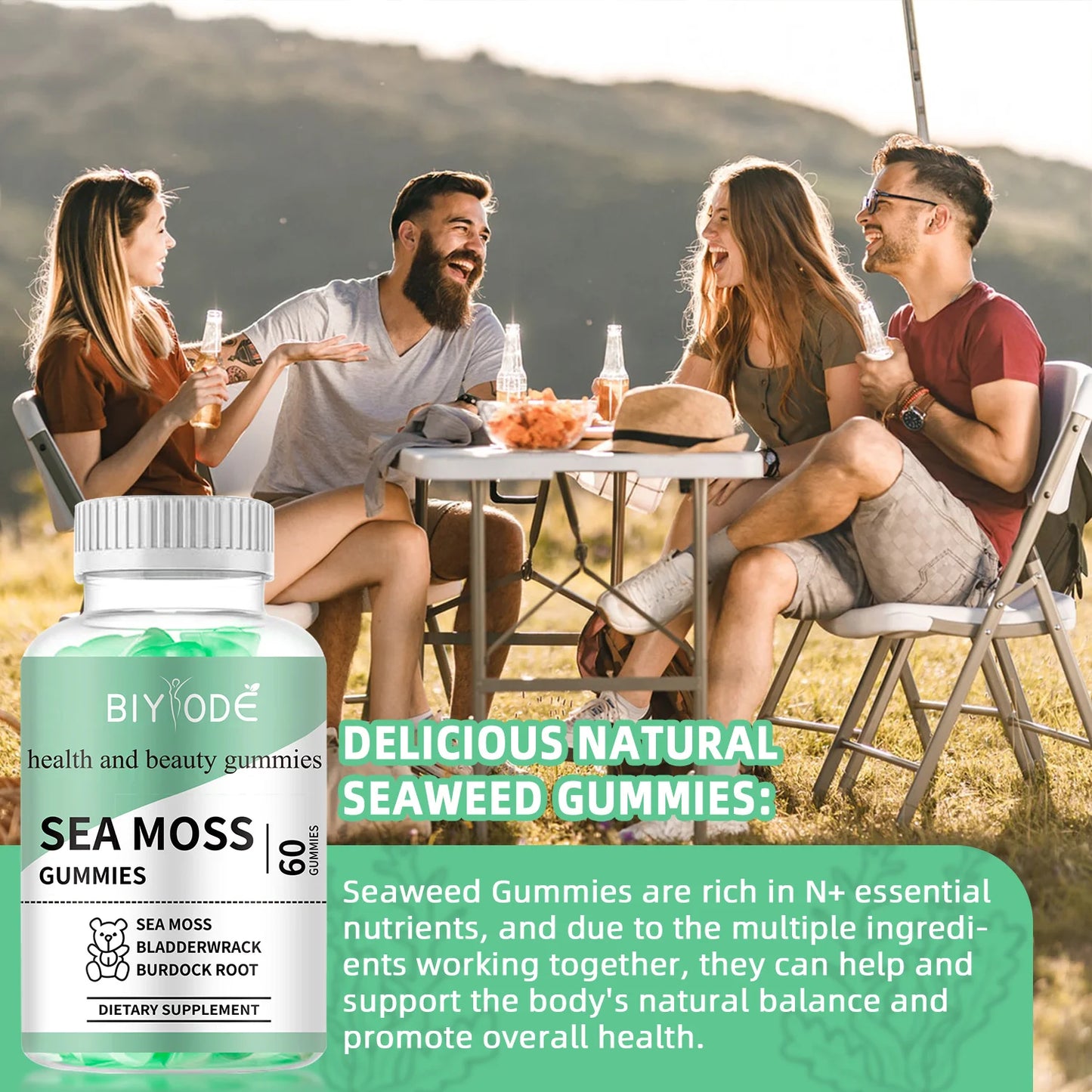 Halal sugar free professional custom private label organic raw irish sea moss slimming supplement seamoss gummy