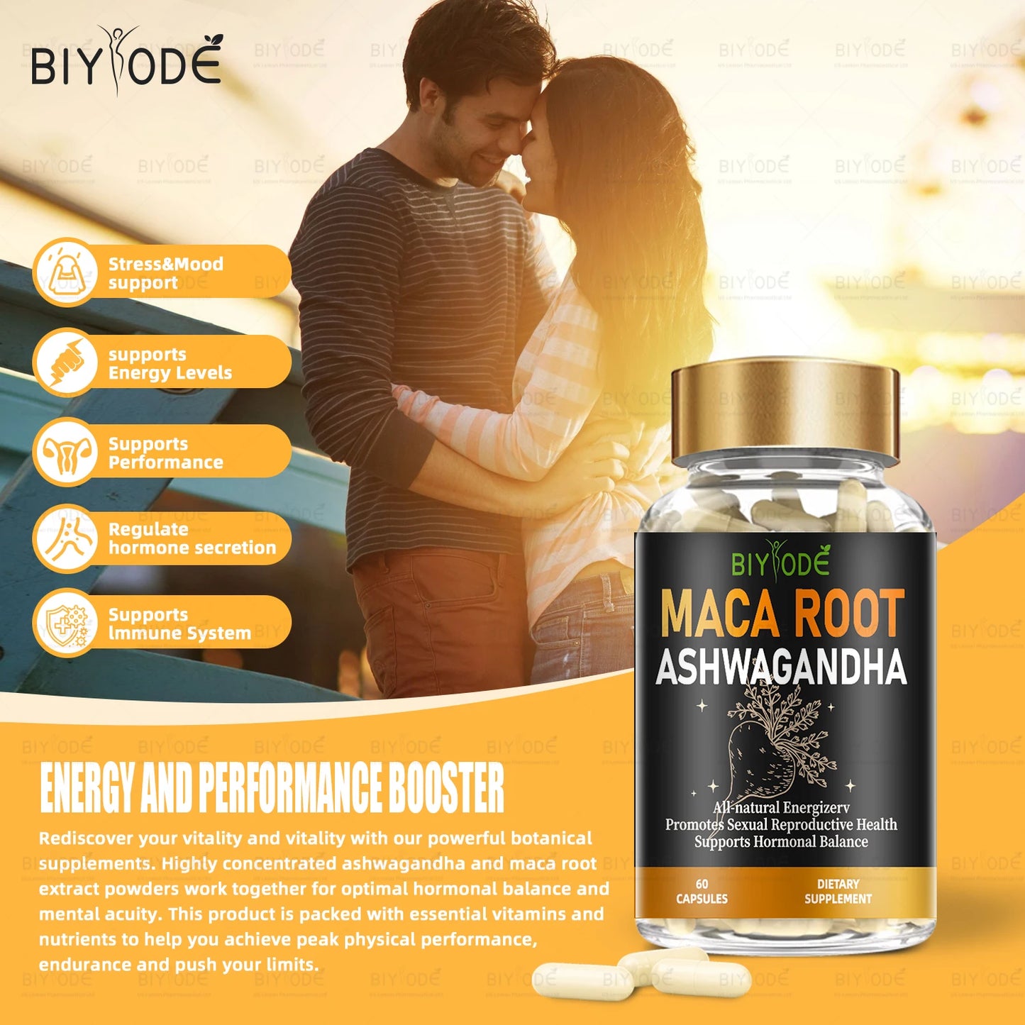 OEM ODM custom private label supplement manufacturer herbal supplements maca roots ashwagandha capsules