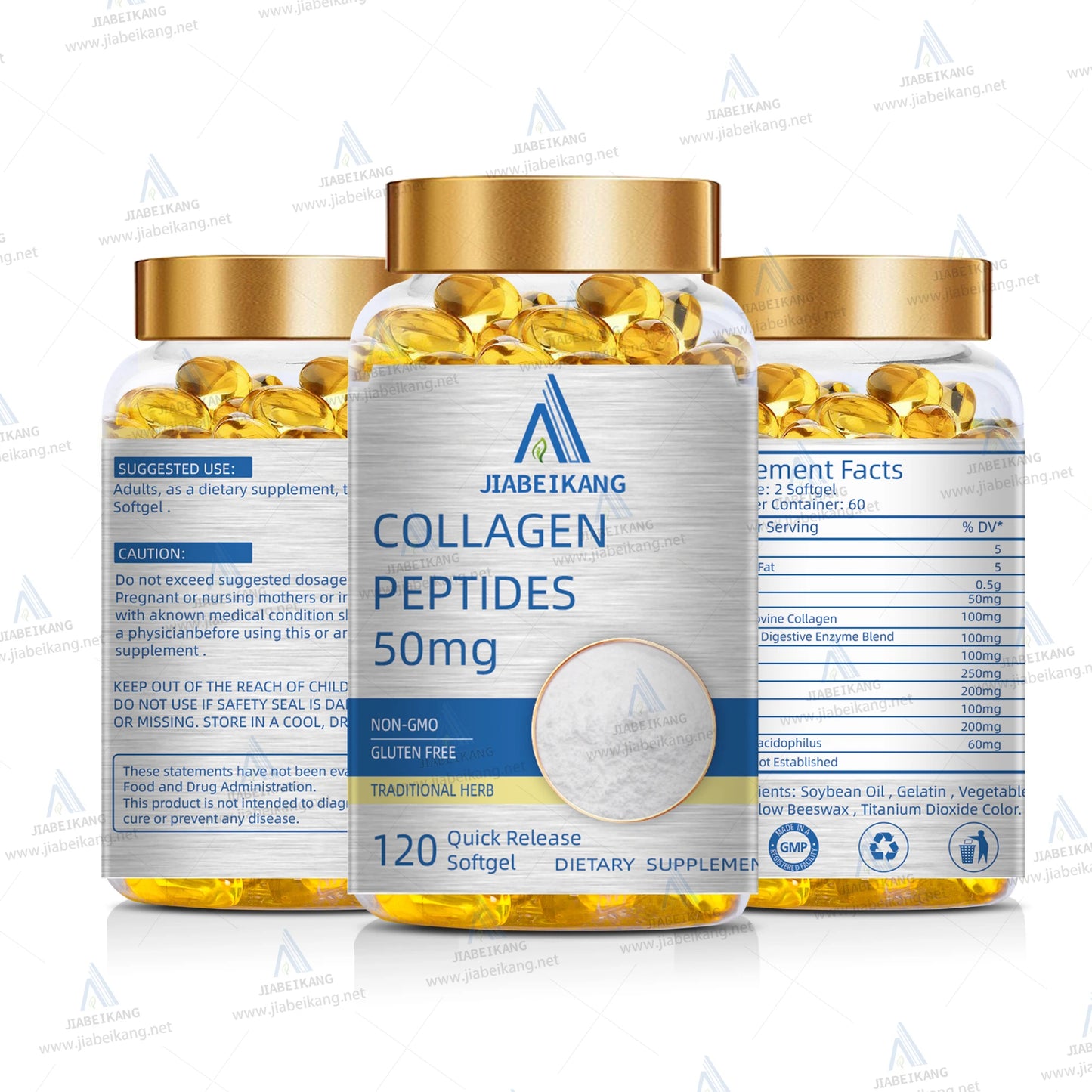 Gmp Factory OEM Collagen for Skin Hair Nail Whitening Healthcare Supplement Glucosamine Chondroitin Softgel Capsules