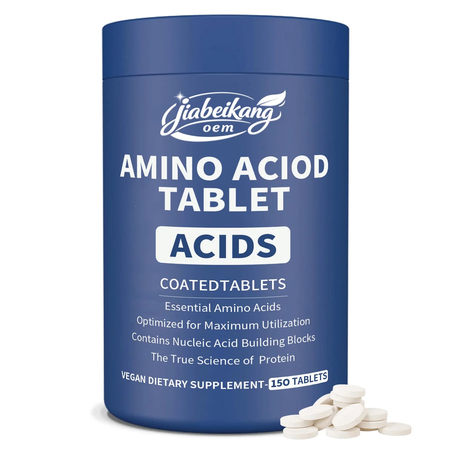 Custom Private Label Essential Amino Acid Tablets EAA Complex Supplement Gluten Free Sugar Free Keto Friendly Formula