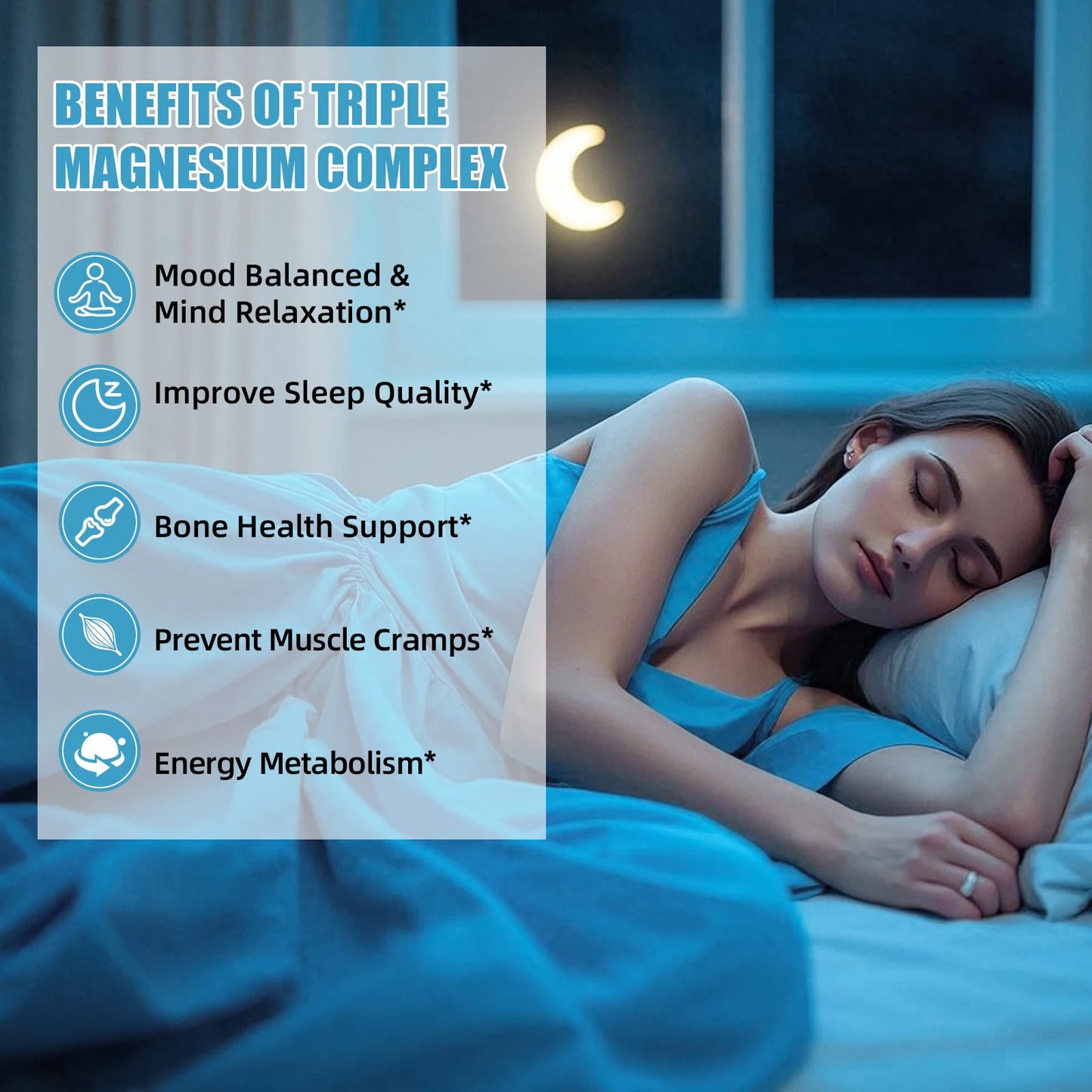 Bulk Magnesium Gummies 200mg – Calm Mood & Sleep Support Sugar Free Non-GMO Dietary Supplement