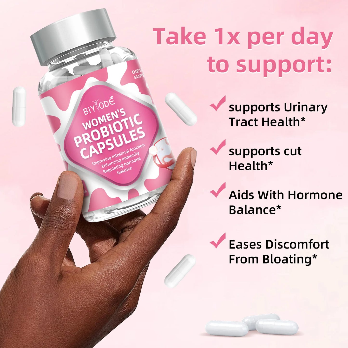 OEM ODM Private Label Women’s Probiotic Capsules Factory Supply | Digestive and Hormone Balance Supplement | GMP Certified Vegan Formula for Female Health Wholesale