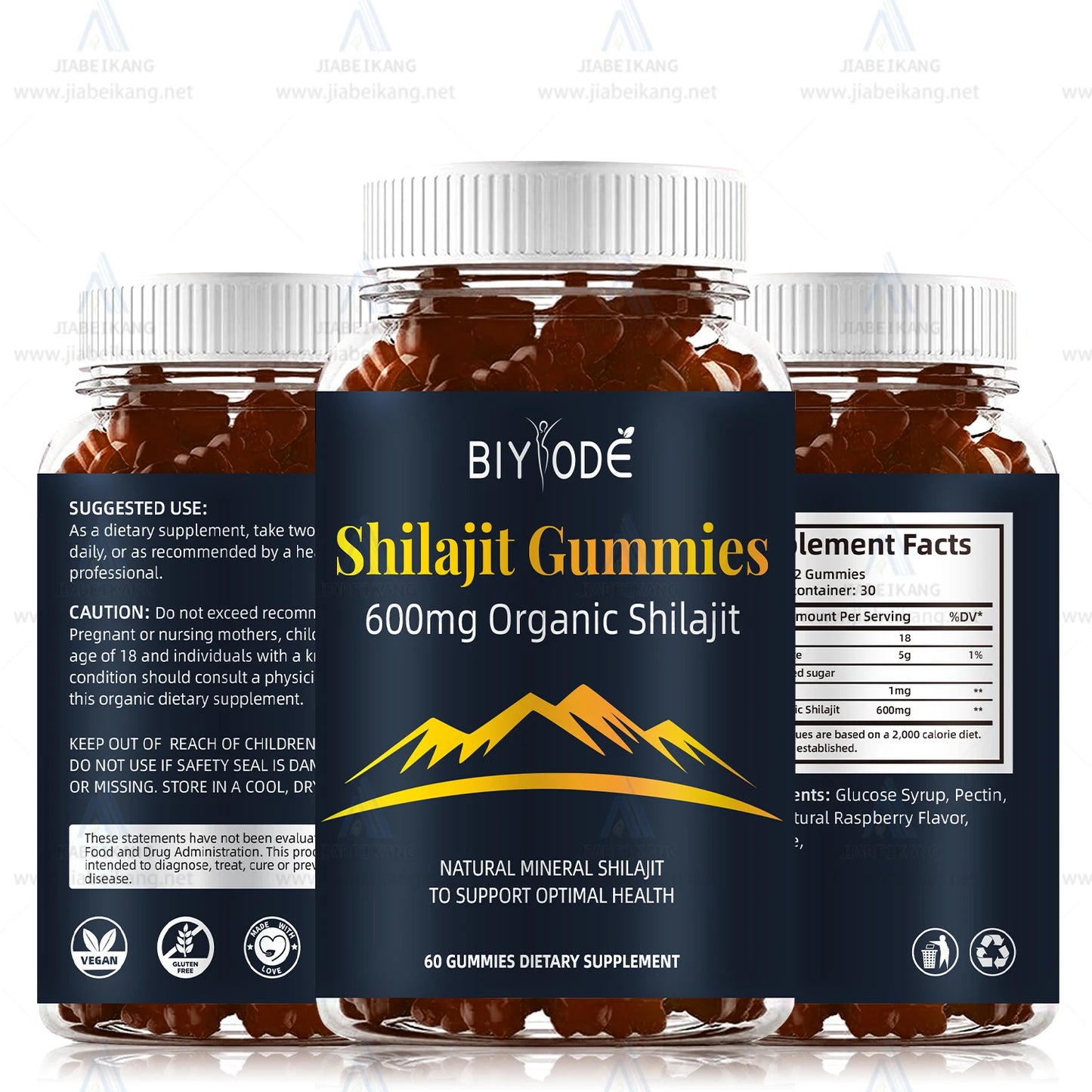 600mg Original Pure Himalayan Increases Energy Immune Support Herbal Health Supplement Shilajit Gummies