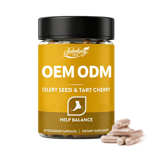 Custom Private Label Herbal Capsules with Celery Seed and Tart Cherry Daily Wellness Support Manufacturer Supply