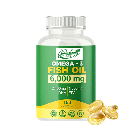 Private Label Lemon Flavor Fish Oil Softgels High DHA EPA Omega 3 Supplement Burpless Formula OEM ODM