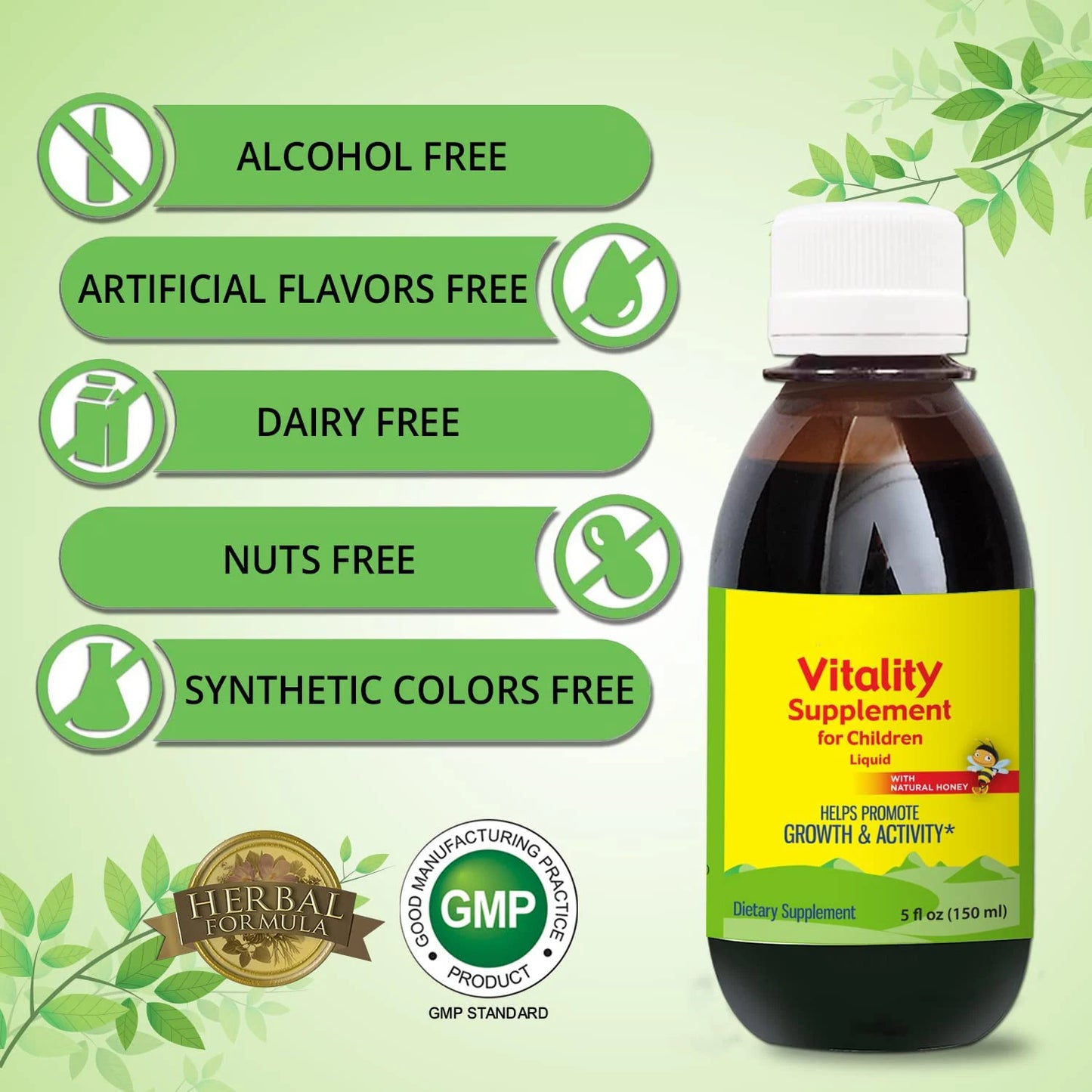 Kids Vitality Syrup Appetite Boost Growth Activity Kids Vitality Supplement Multivitamin Syrup