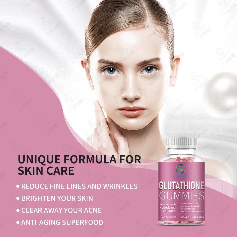 Private Label 60 gummy Brightening Skin whitening Gummy Liposomal Glutathione Collagen Gummies