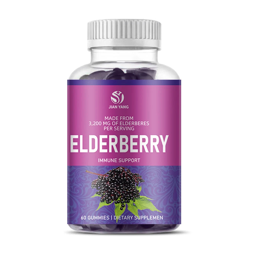 OEM ODM Private Label Elderberry Gummies Factory Supply Vegan Sugar Free Immune Support Supplement with Zinc and Vitamin C GMP Certified Gluten Free Wholesale