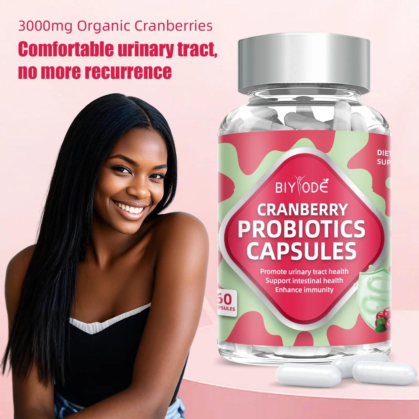 OEM ODM Private Label Womens Probiotic Capsules Herbal Supplement Factory Wholesale Supports Urinary Tract Intestinal Health Boosts Immunity Enhances Nutrient Absorption GMP HALAL Certified