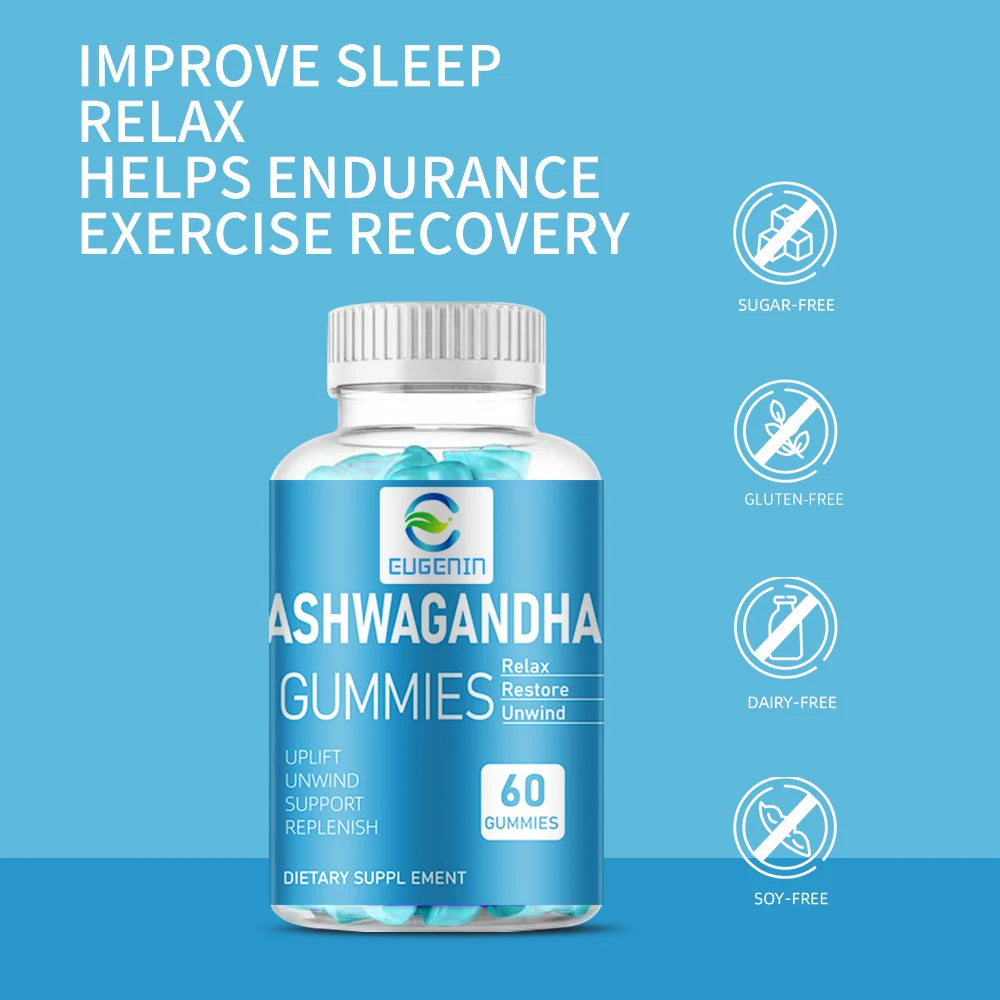 OEM Anti Stress Flavor Antioxidant supplement Well Sleep Ashwagandha KSM-66 Gummies