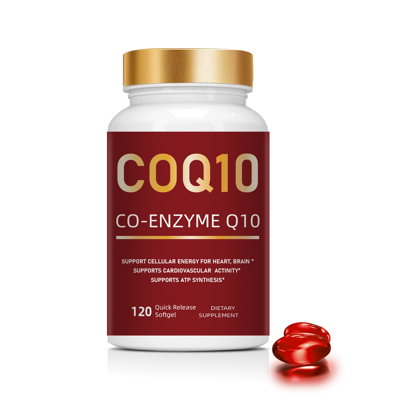 Health supplement Coenzyme Q10 softgel 98% CoQ10 powder capsule