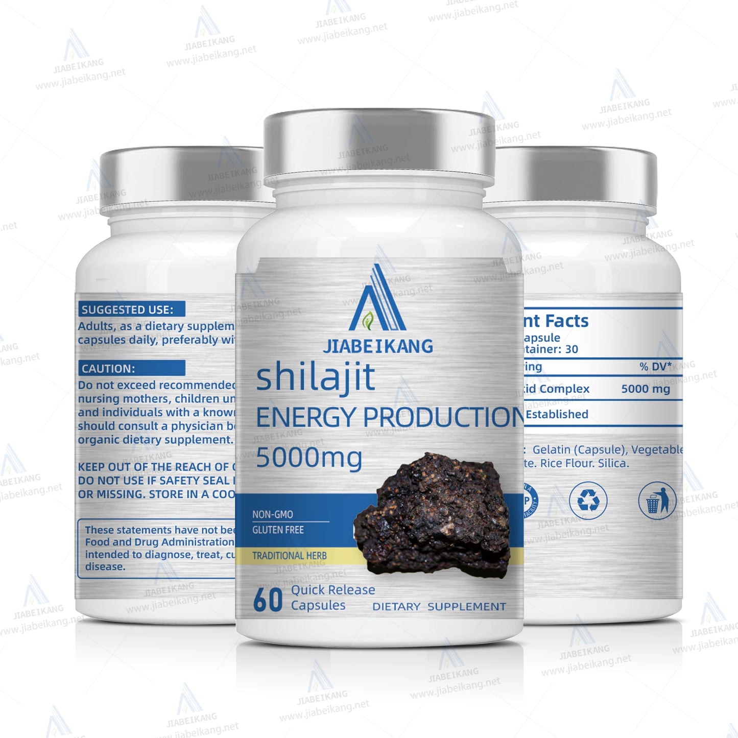 Extra strength stamina power 500mg natural pure himalayan shilajit extract herbal supplement pills capsules