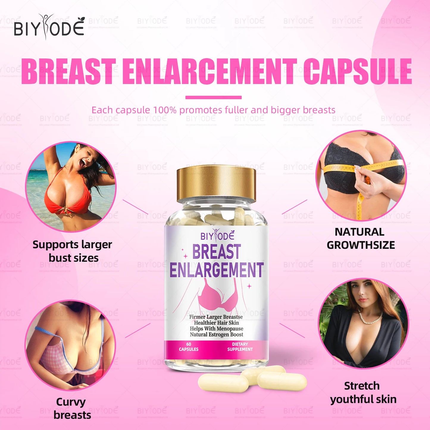 Custom Logo Label Supplement Manufacturer Wholesale Breast Enlargement Firmness Capsules