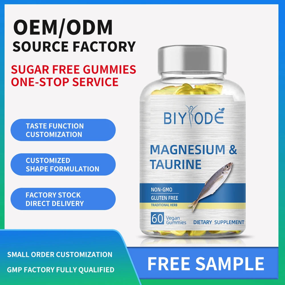 custom logo label supplement manufacturer taurine magnesium supplement softgel capsules