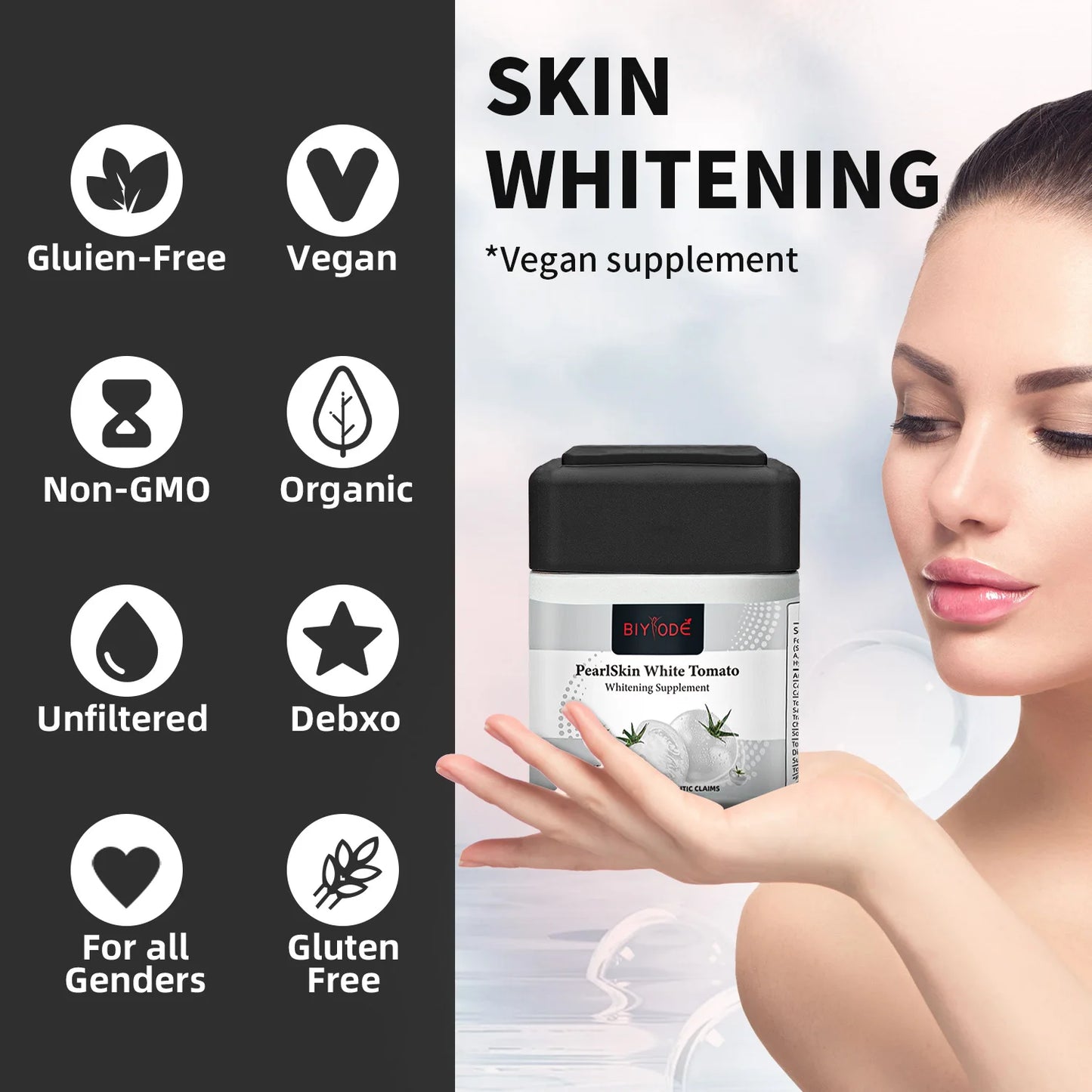 Skin whitening supplement white tomato capsules