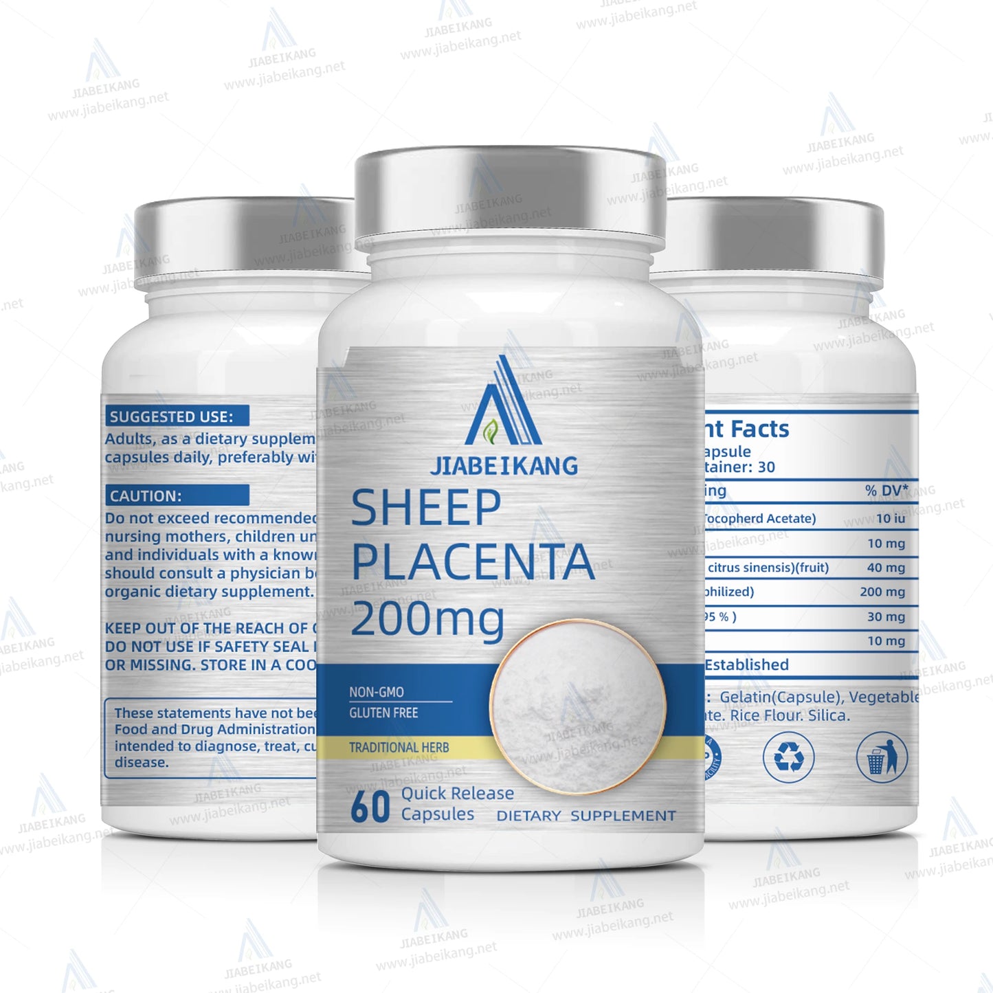 Hot Sale Sheep Placenta Capsules GMP Factory Custom Private Label Skin Whitening Vitamin Sheep Placenta