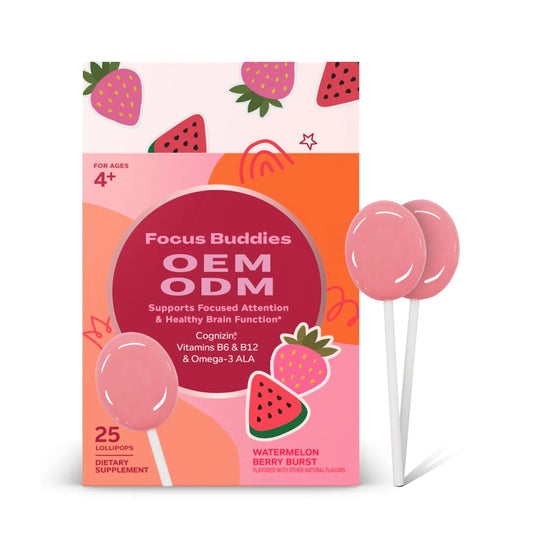 Jiabeikang Factory OEM OEM Custom Complex B Vitamins Omega-3 ALA Supports Focused Attention Brain Function Vitamin Lollipop