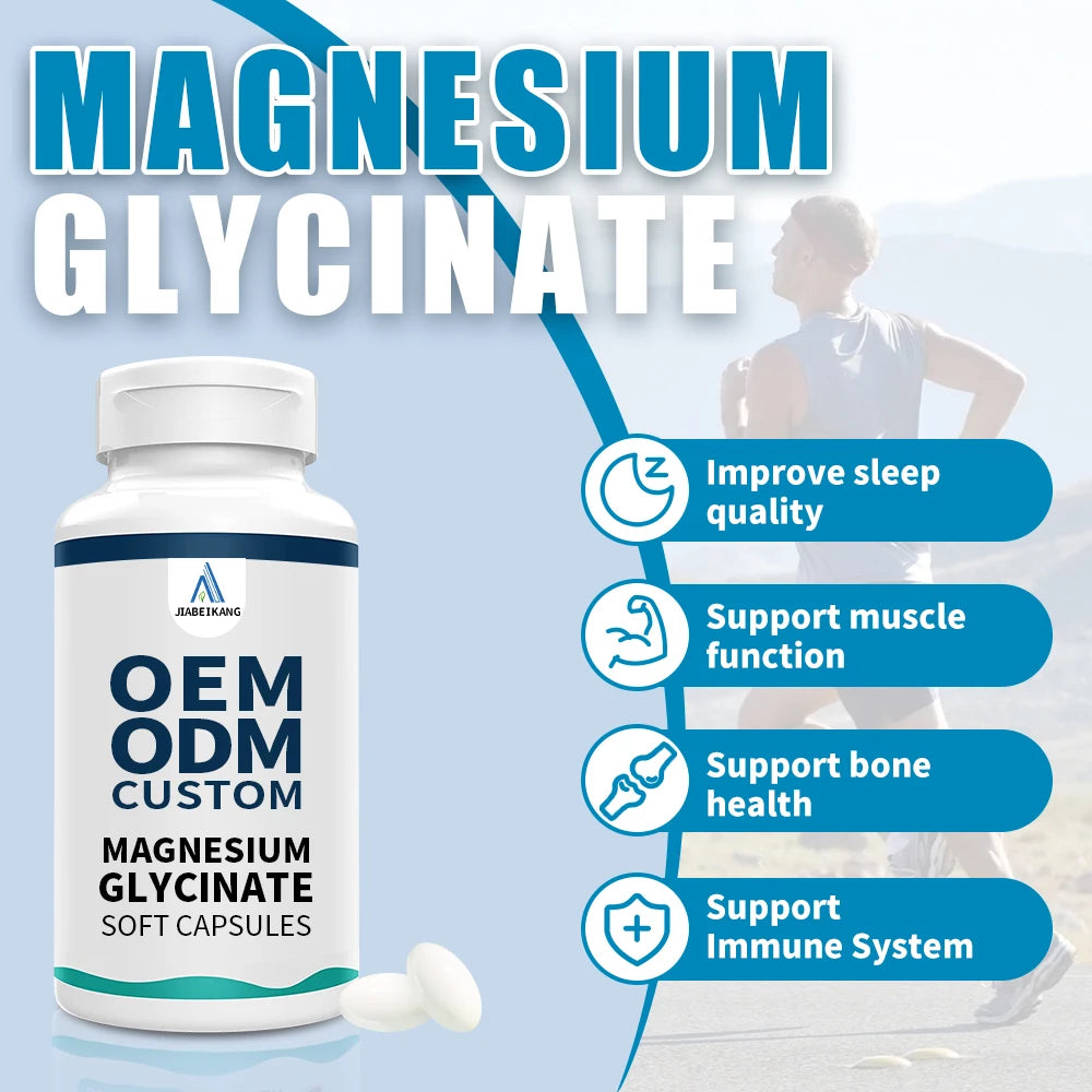 Certificate Factory NSF HALAL COA GMP Wholesale Magnesium Glycinate Capsules