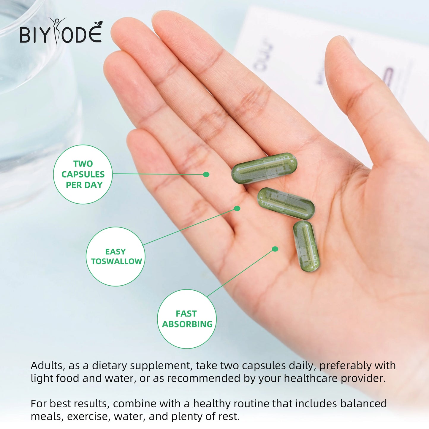 Biyode new design wholesale weight management herbal supplements organic moringa capsule