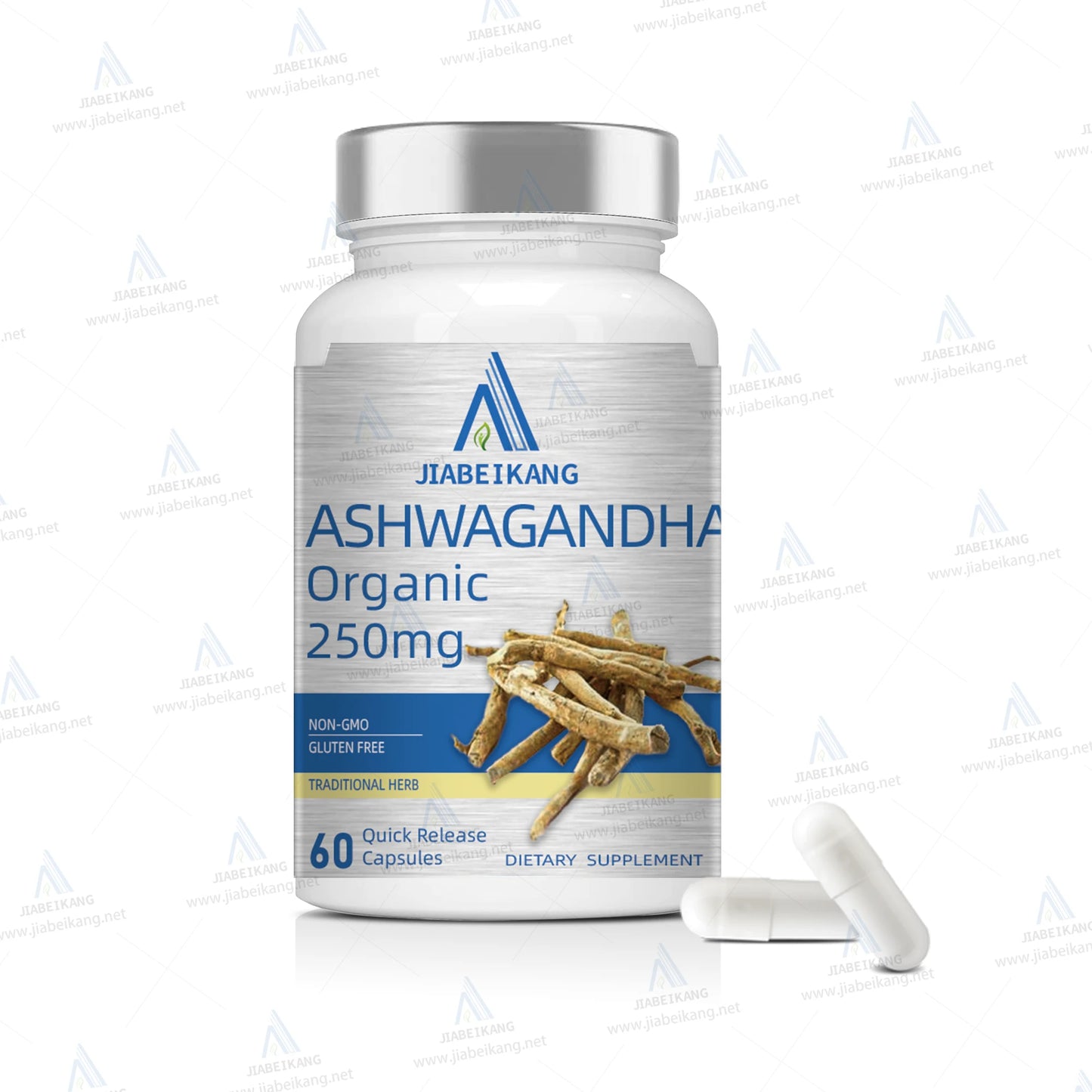 Wholesale Ashwagandha Black Pepper Extract Private Label Relieve Stress Boost Energy Improve Mood Healthcare Supplement Capsule