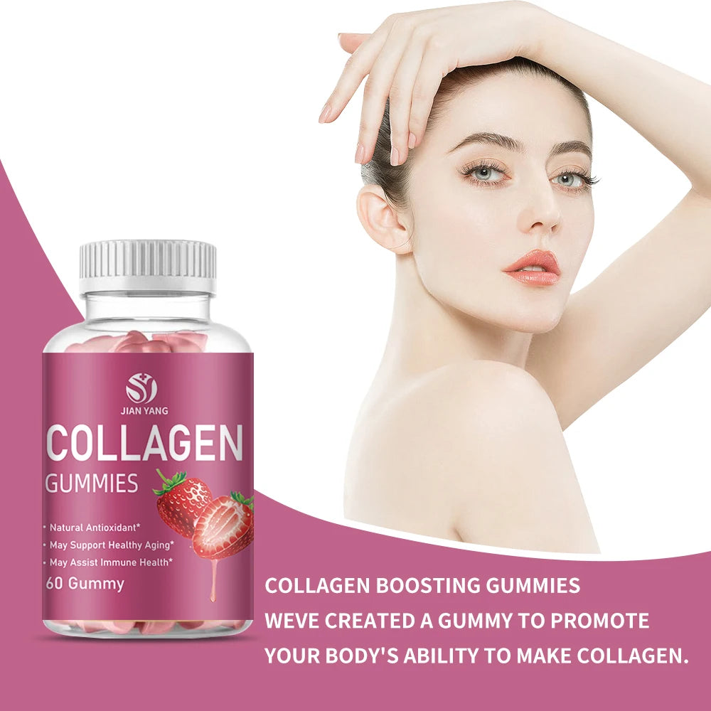 Beauty Hair Skin Nails Biotin Collagen Gummy whitening skin Vitamin Bear Vegan Biotin Collagen Gummies For Hair Loss Supplement