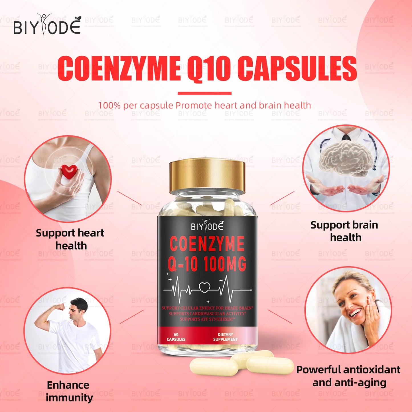 Biyode effective formula coenzyme coq10 supplement capsules