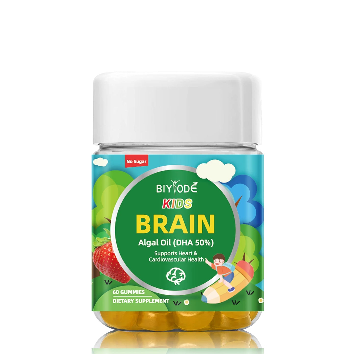 Kids nootropics brain supplement multivitamin suppplemt algal oil DHA gummies