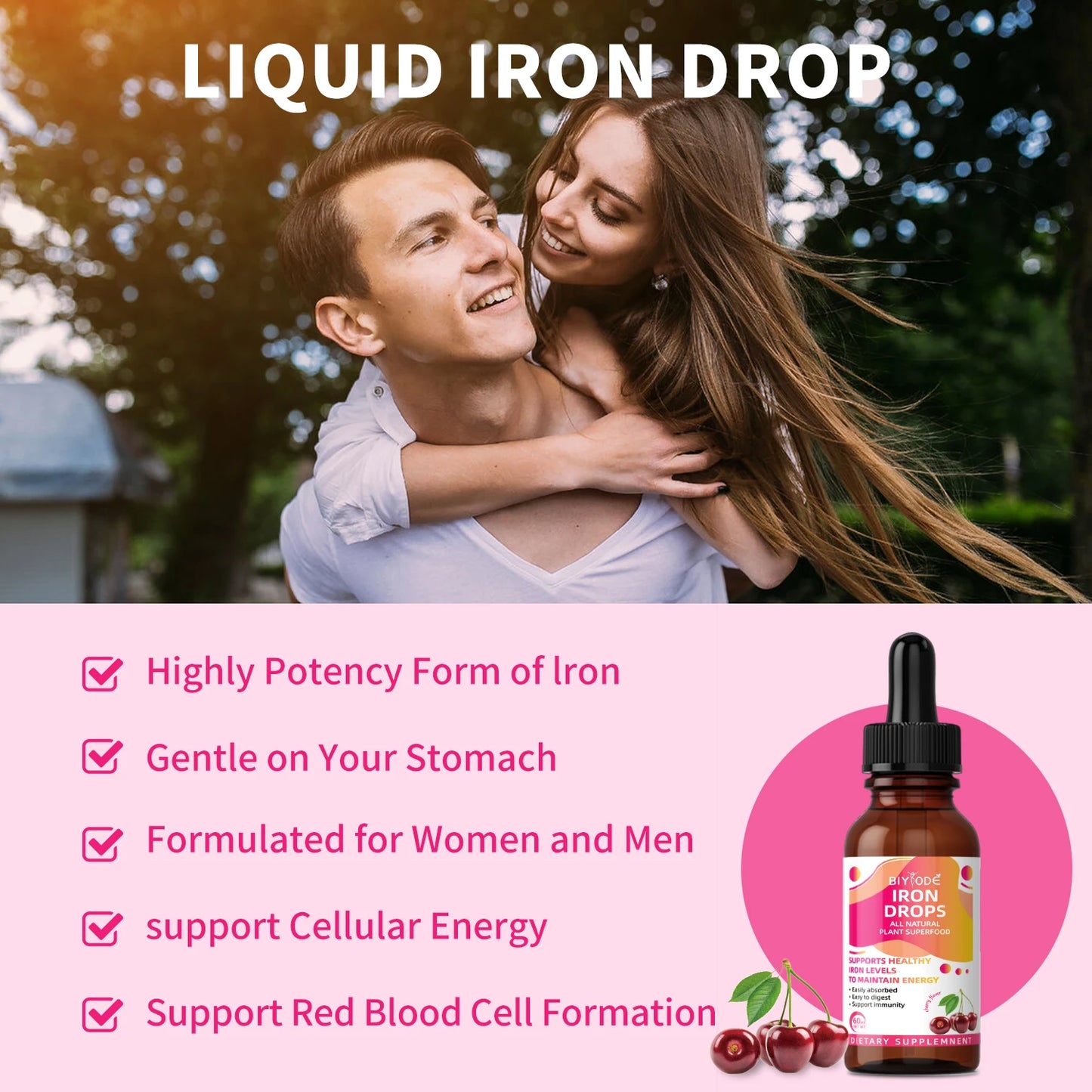 biyode healthcare supplement natural iron liquid drop