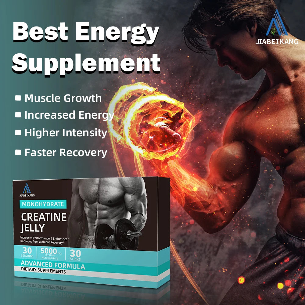 Jiabeikang factory OEM custom pre workout energy boost health supplements Creatine monohydrate jelly sticks