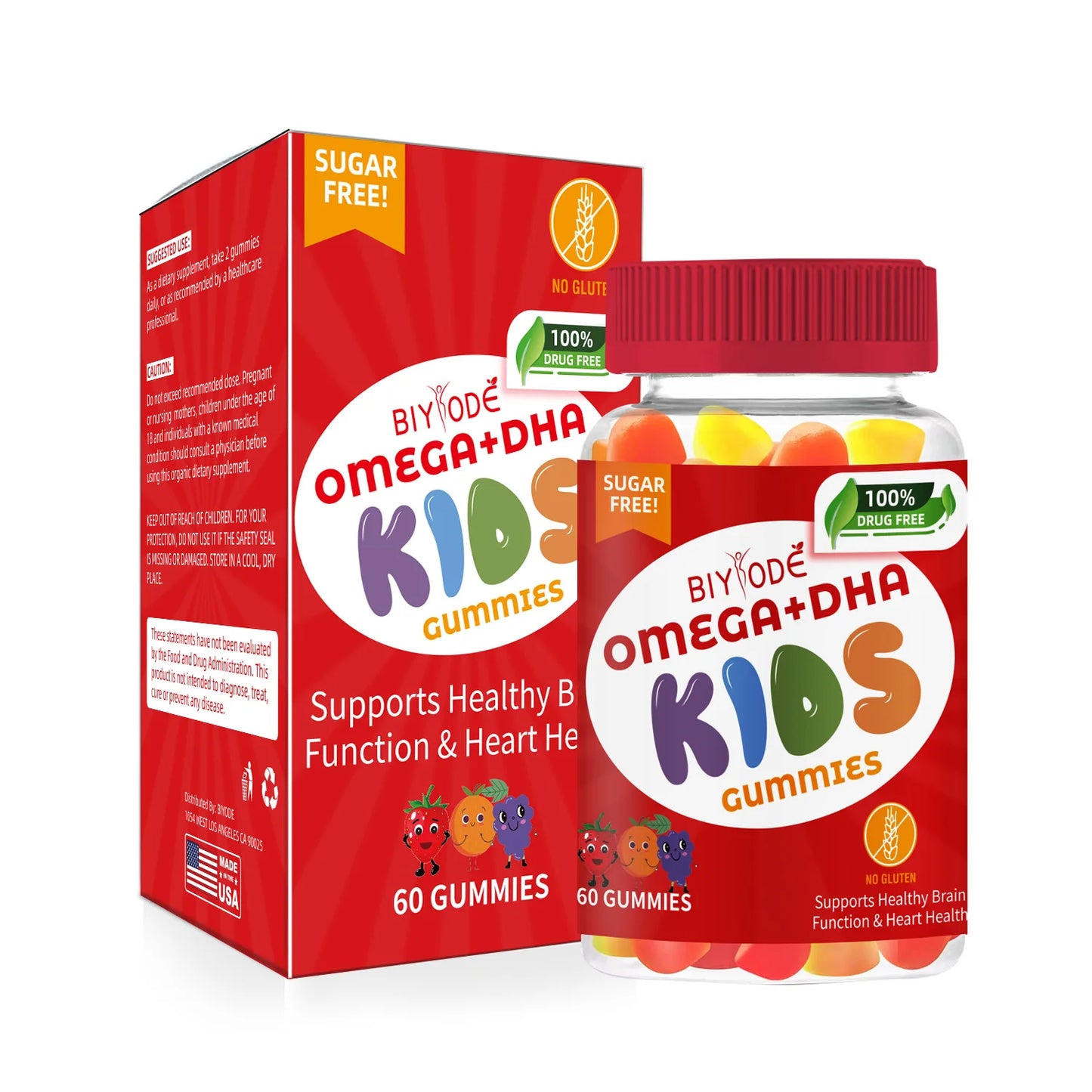 Jiabeikang Factory Kids Supplements Omega 3 6 9 Vitamin C D Brain Function Heart Eyes Health Children Grow Taller DHA Gummies