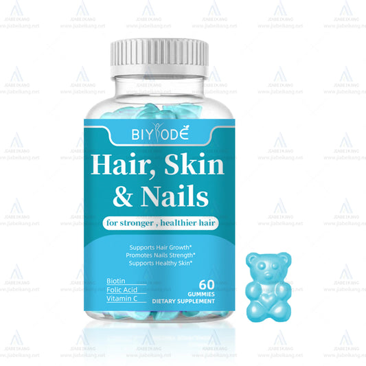 Private Label Candy Gummy Vitamins Hair Growth and Healthcare Supplements for Hair Skin Nails Promotion Development