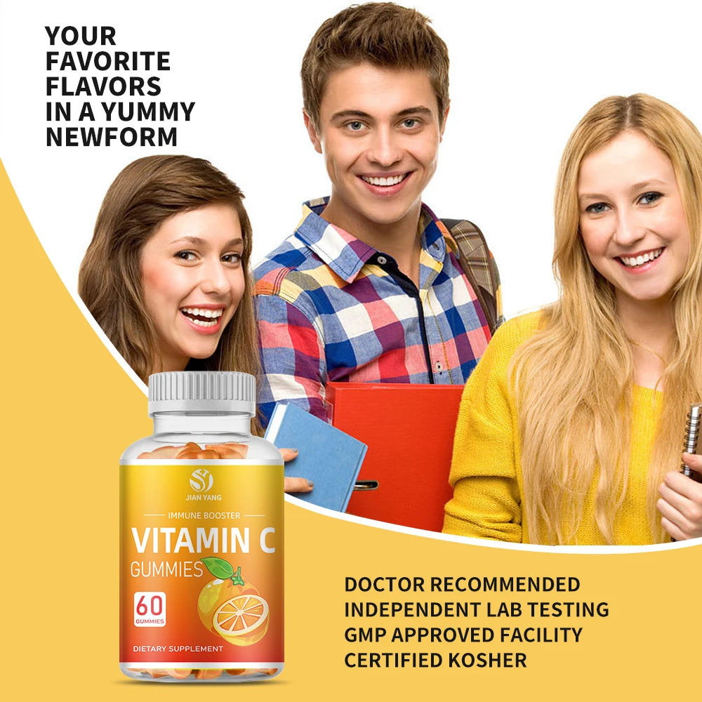 OEM ODM Private Label Vitamin C Gummies Factory Supply Vegan Sugar-Free Antioxidant Supplement GMP Certified Kosher Approved Daily Immune Support Gummies Wholesale