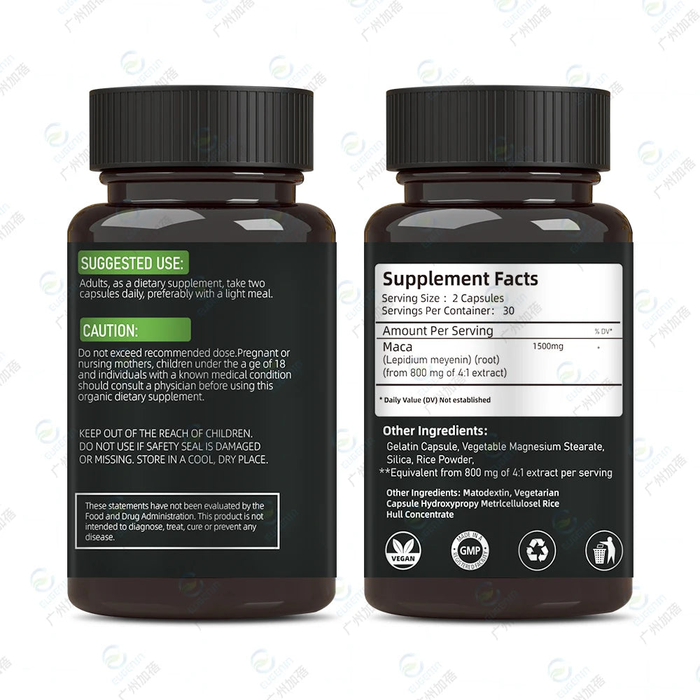 OEM ODM custom private label supplement manufacturer maca capsules