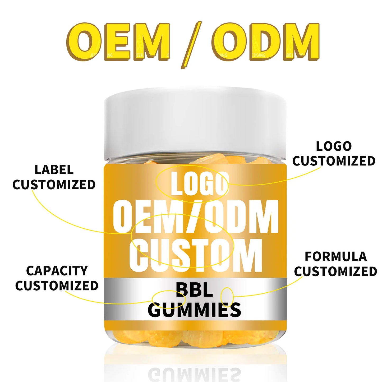 BBL Gummies Herbal Supplement OEM ODM Manufacturer Custom Formula Gummy Shape Packaging Factory Price