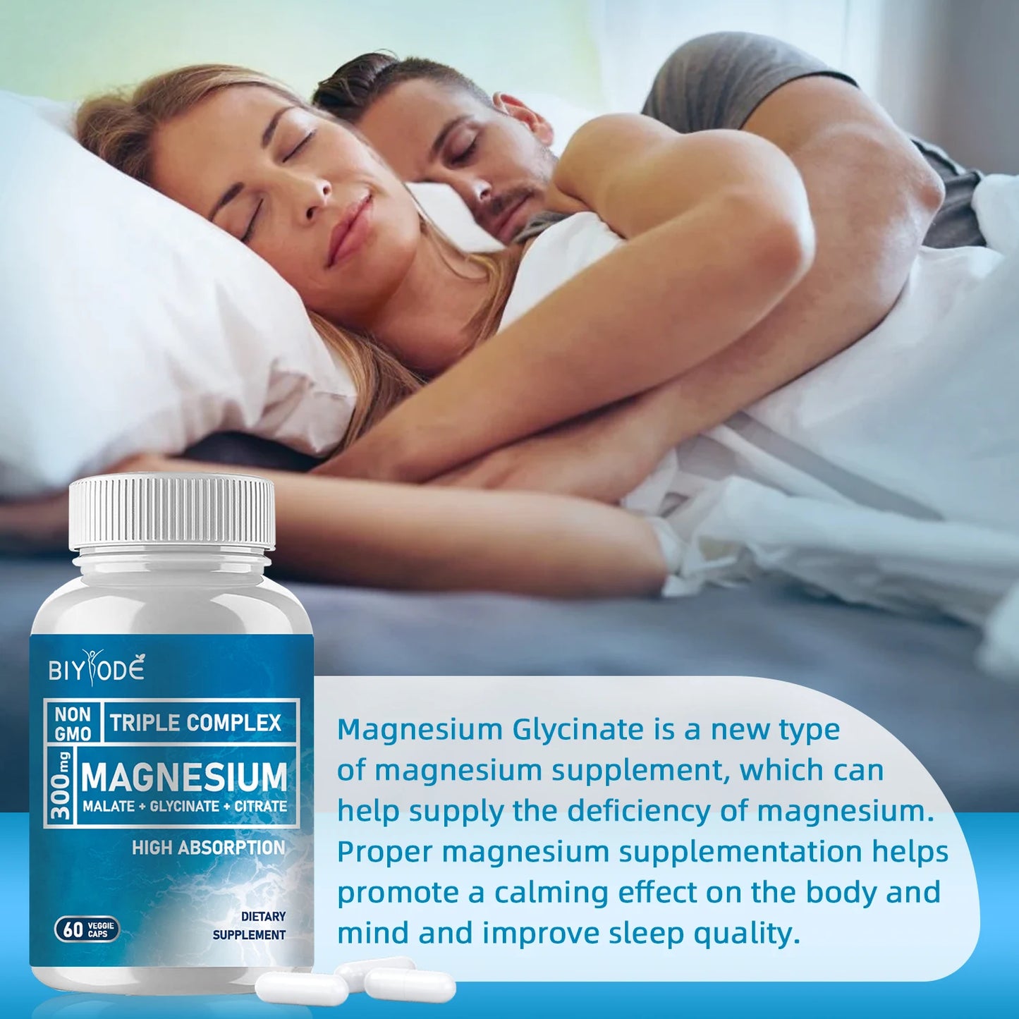 OEM custom private label magenesium glycinate supplement triple complex magnesium capsules