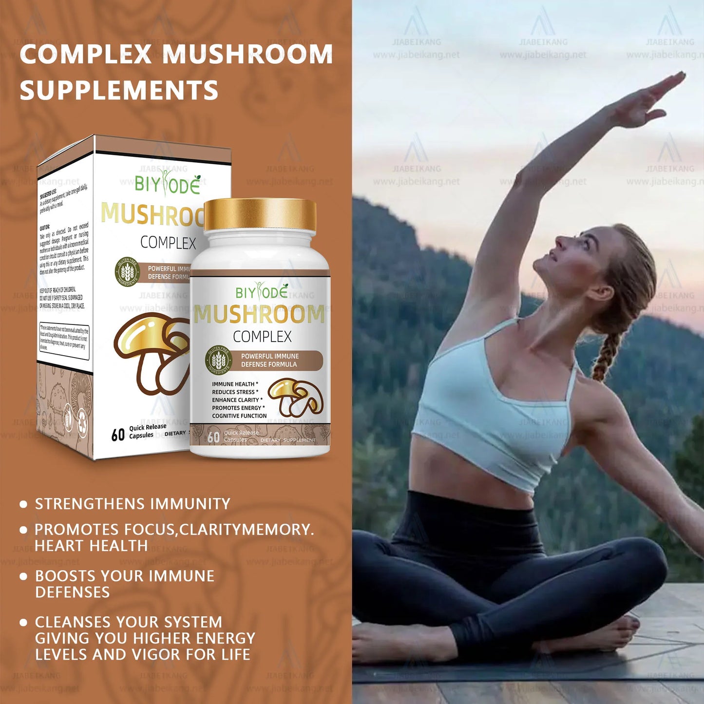 fast shipping ready stock wholesale mushroom complex capsules