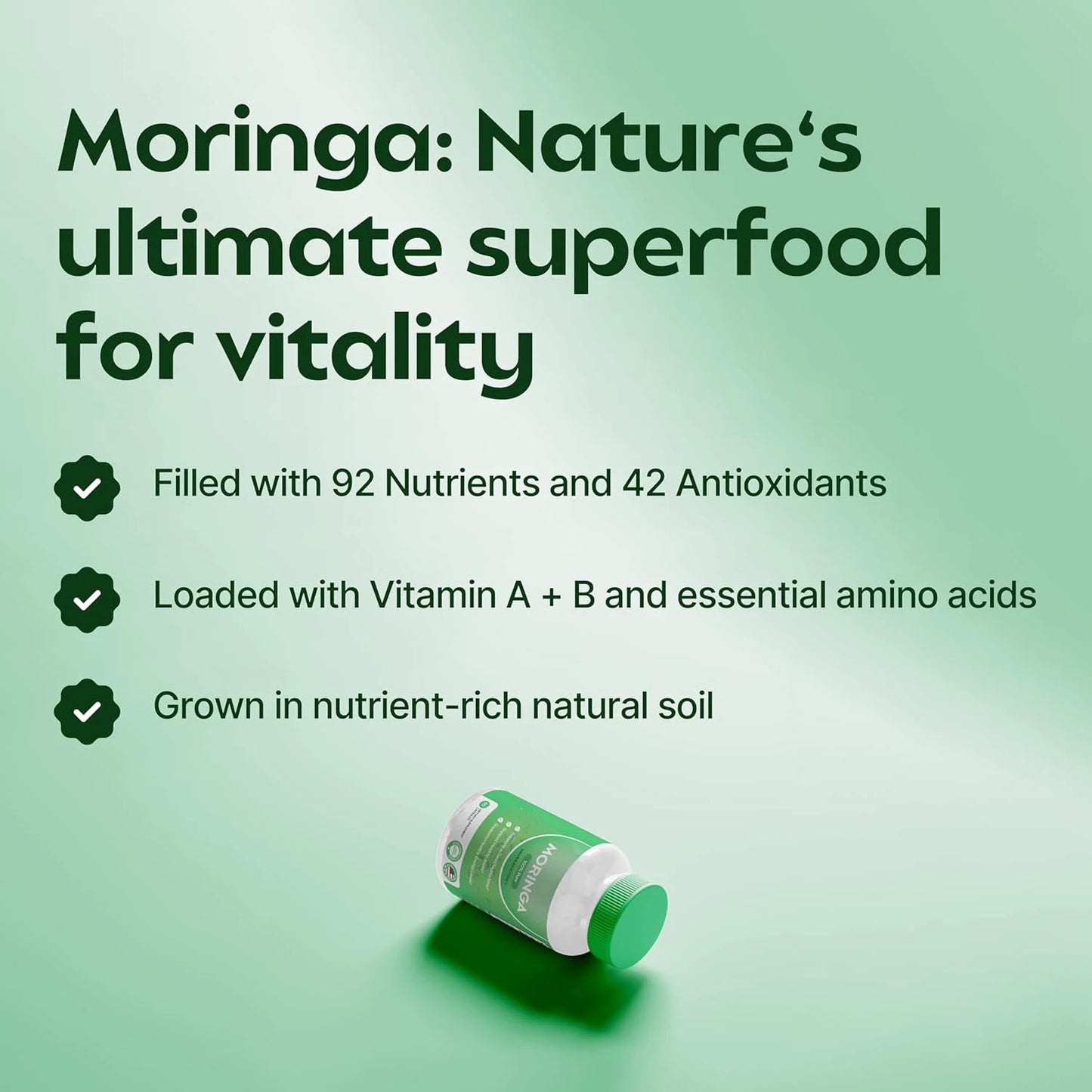 GMP HALAL COA certificated factory custom moringa capsules