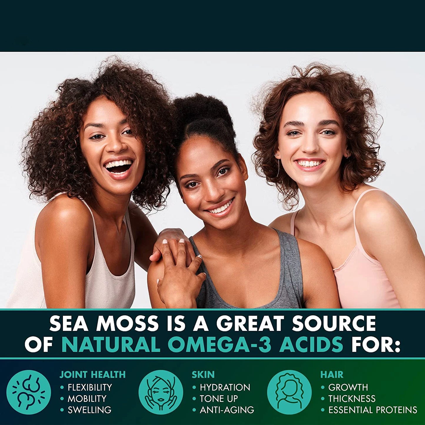 organic sea moss capsules detox immunity supply seamoss bladderwrack burdock slimming supplement