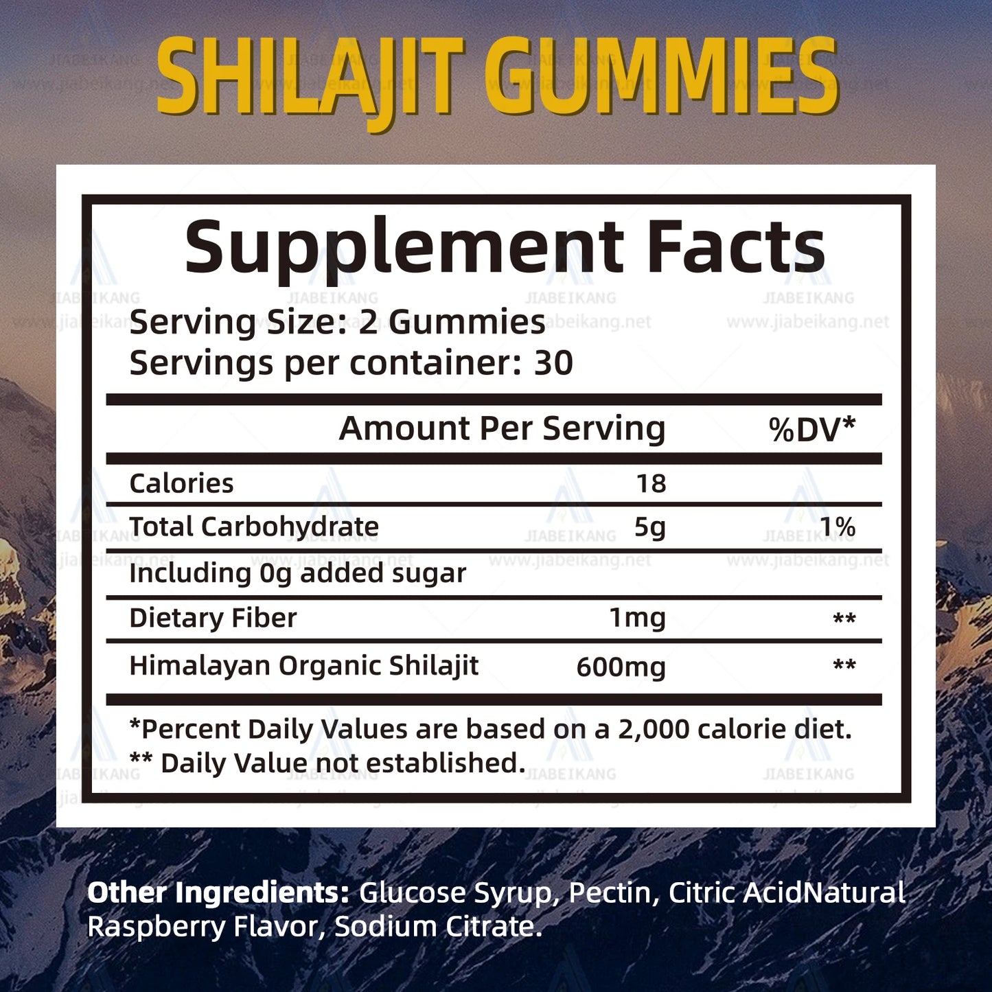 600mg Original Pure Himalayan Increases Energy Immune Support Herbal Health Supplement Shilajit Gummies